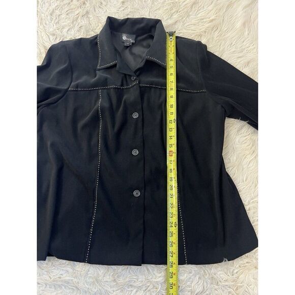 First Option Too Women’s Faux Suede Vintage Western Shirt Jacket Button Front 2X - Picture 2 of 10